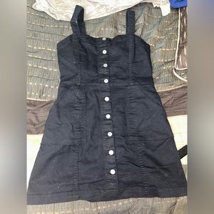 H&M Black Jean Button Up Dress